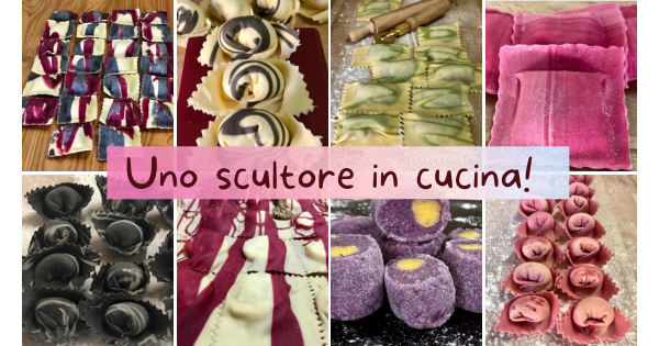 Uno scultore in cucina